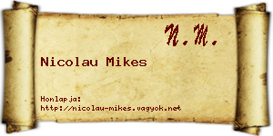 Nicolau Mikes névjegykártya